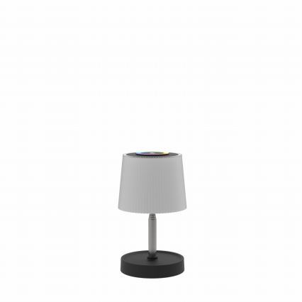 LED RGBW himmennettävä kosketusohjattu ulkokäyttöinen ladattava pöytälamppu LED/2W/5V IP44 1200 mAh harmaa