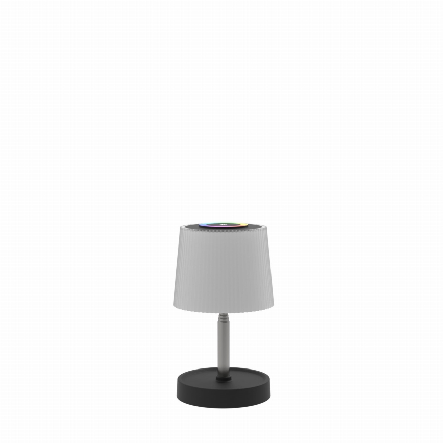 LED RGBW himmennettävä kosketusohjattu ulkokäyttöinen ladattava pöytälamppu LED/2W/5V IP44 1200 mAh harmaa