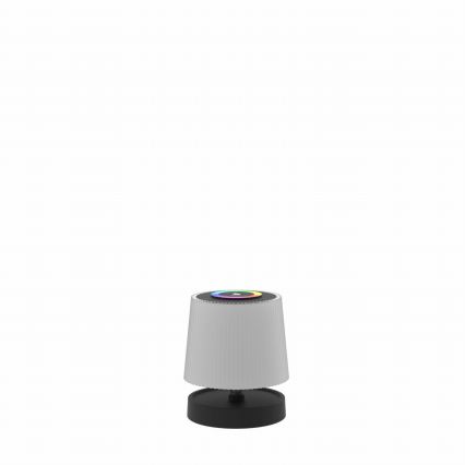LED RGBW himmennettävä kosketusohjattu ulkokäyttöinen ladattava pöytälamppu LED/2W/5V IP44 1200 mAh harmaa