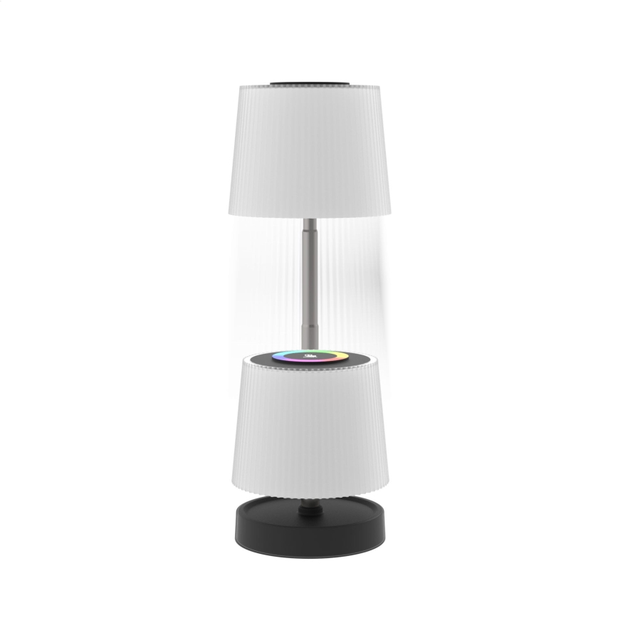 LED RGBW himmennettävä kosketusohjattu ulkokäyttöinen ladattava pöytälamppu LED/2W/5V IP44 1200 mAh harmaa
