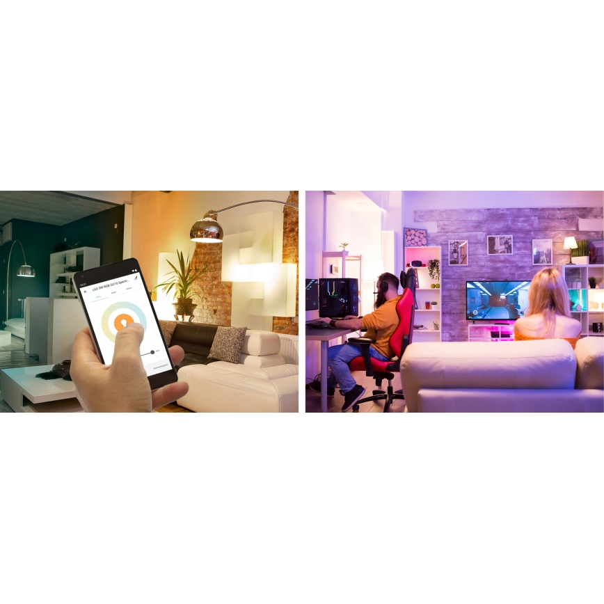 LED RGBW Himmennettävä lamppu E27/9W/230V 2700-6500K Wi-Fi Tuya