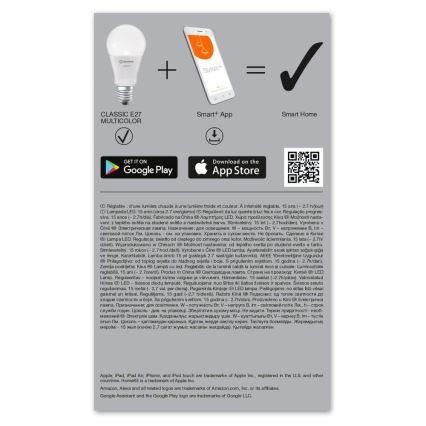 LED RGBW Himmennettävä lamppu SMART+ E27/9W/230V 2700K-6500K Wi-Fi - Ledvance