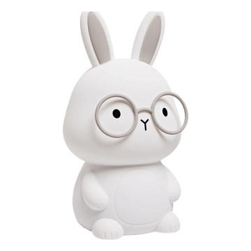 LED RGBW Himmennettävä lasten kosketus lamppu FLORKA LED/1W/5V USB 1200 mAh pupu valkoinen/harmaa