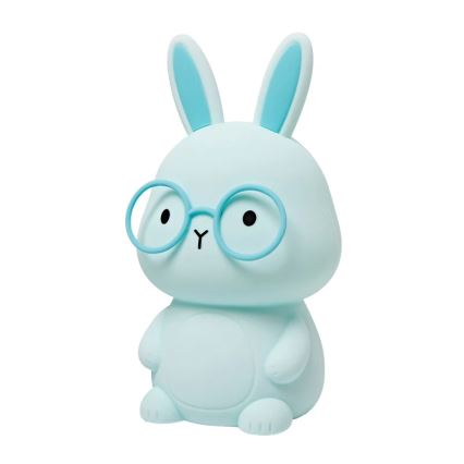 LED RGBW Himmennettävä lasten kosketus lamppu FLORKA LED/1W/5V USB 1200 mAh pupu sininen