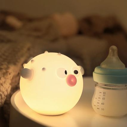 LED RGBW Himmennettävä lasten kosketus lamppu HELA LED/1W/5V USB 1200 mAh kala vaaleanpunainen