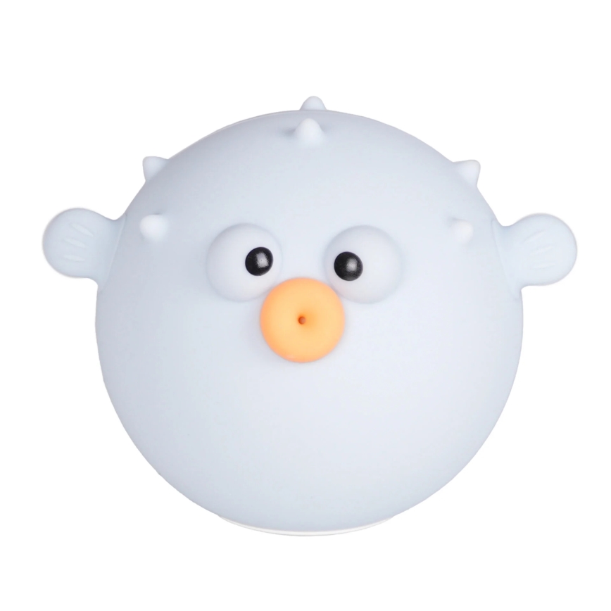 LED RGBW Himmennettävä lasten kosketus lamppu HELI LED/1W/5V USB 1200 mAh kala sininen