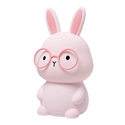 LED RGBW himmennettävä lasten kosketuslamppu FLORKA LED/1W/5V USB 1200 mAh pupu vaaleanpunainen