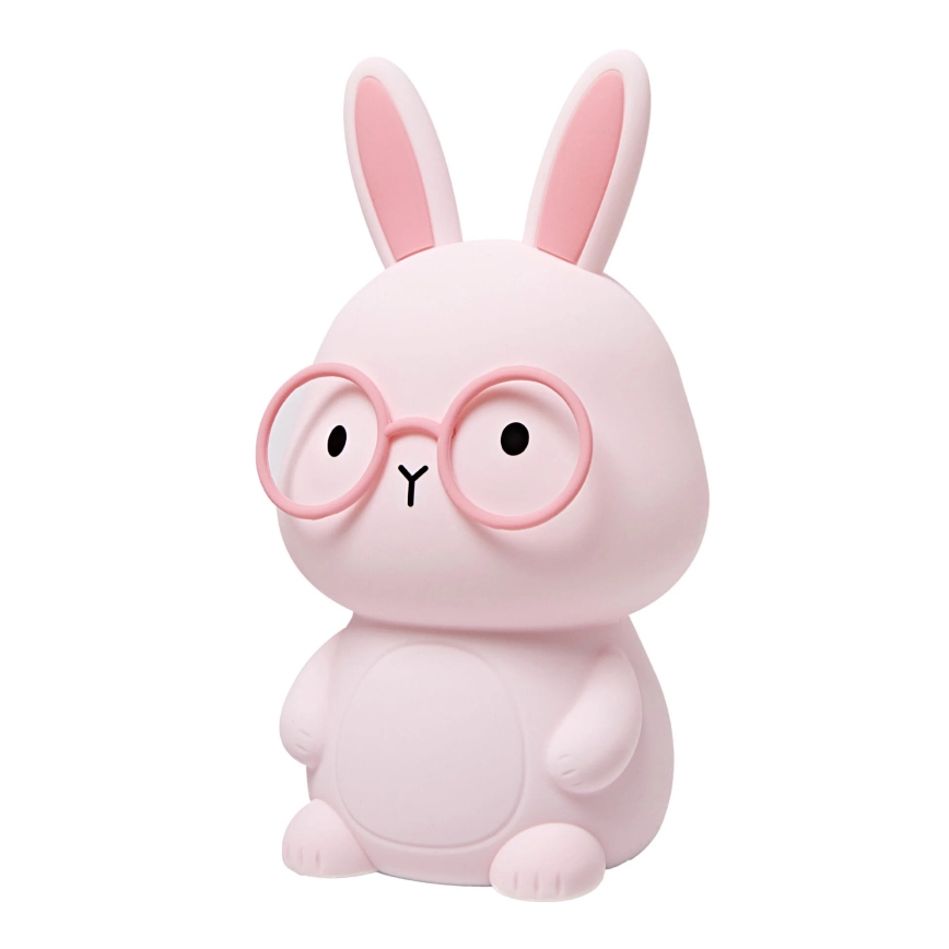 LED RGBW himmennettävä lasten kosketuslamppu FLORKA LED/1W/5V USB 1200 mAh pupu vaaleanpunainen