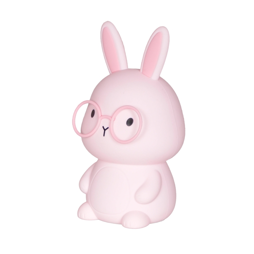 LED RGBW himmennettävä lasten kosketuslamppu FLORKA LED/1W/5V USB 1200 mAh pupu vaaleanpunainen