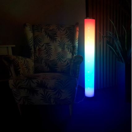 LED RGBW himmennettävä lattiavalaisin STELLA LED/12W/230V + kaukosäädin