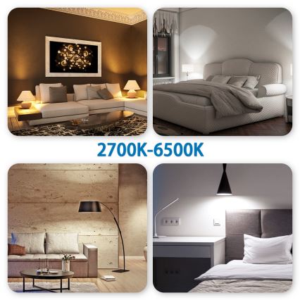 LED RGBW himmennettävä lamppu MESH Smart GU10/6,5W/230V 2700-6500K - Aigostar