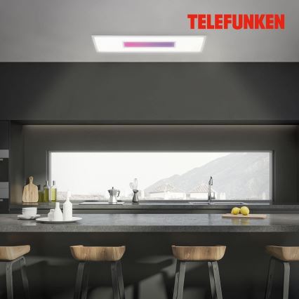 LED RGBW himmennettävä paneelivalaisin LED/20W/230V 3000-6500K 25x100 cm hopea + kaukosäädin