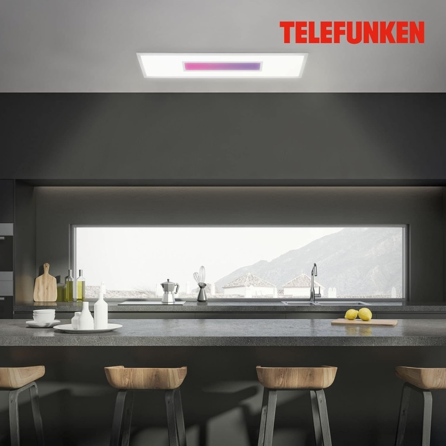 LED RGBW himmennettävä paneelivalaisin LED/20W/230V 3000-6500K 25x100 cm hopea + kaukosäädin