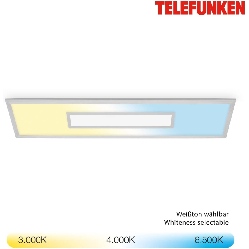 LED RGBW himmennettävä paneelivalaisin LED/20W/230V 3000-6500K 25x100 cm hopea + kaukosäädin