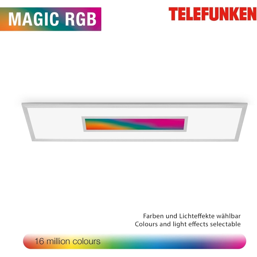 LED RGBW himmennettävä paneelivalaisin LED/20W/230V 3000-6500K 25x100 cm hopea + kaukosäädin