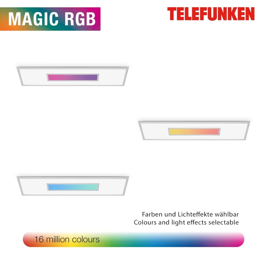 LED RGBW himmennettävä paneelivalaisin LED/20W/230V 3000-6500K 25x100 cm hopea + kaukosäädin