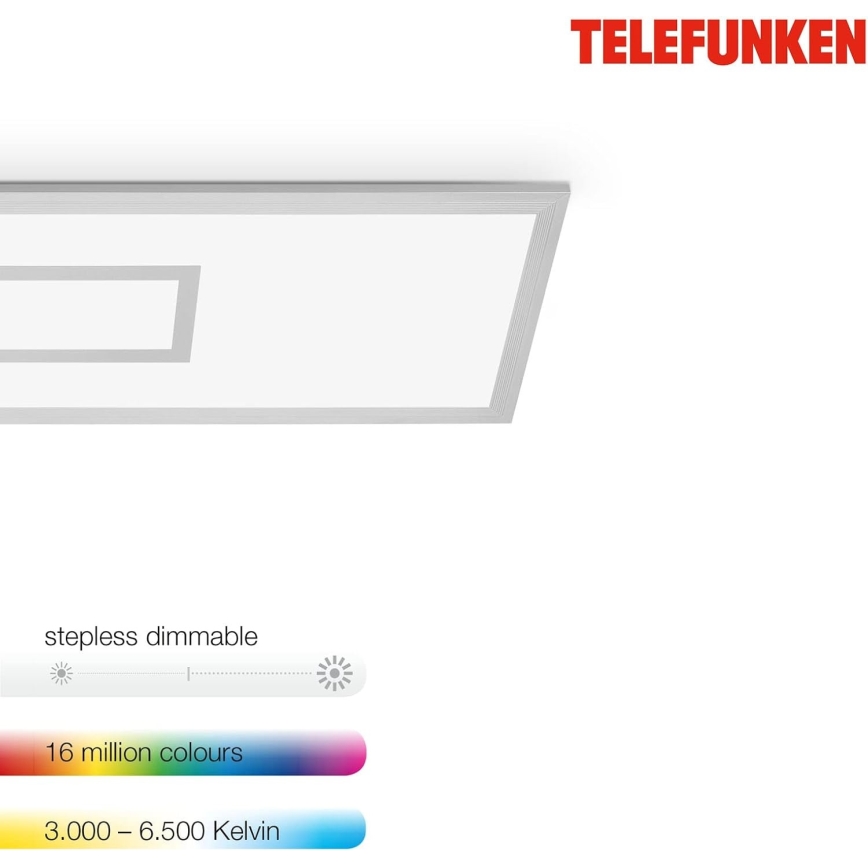 LED RGBW himmennettävä paneelivalaisin LED/20W/230V 3000-6500K 25x100 cm hopea + kaukosäädin