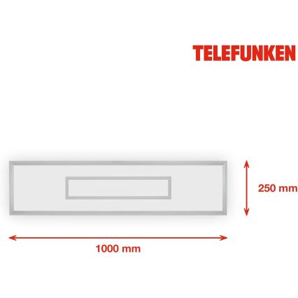 LED RGBW himmennettävä paneelivalaisin LED/20W/230V 3000-6500K 25x100 cm hopea + kaukosäädin