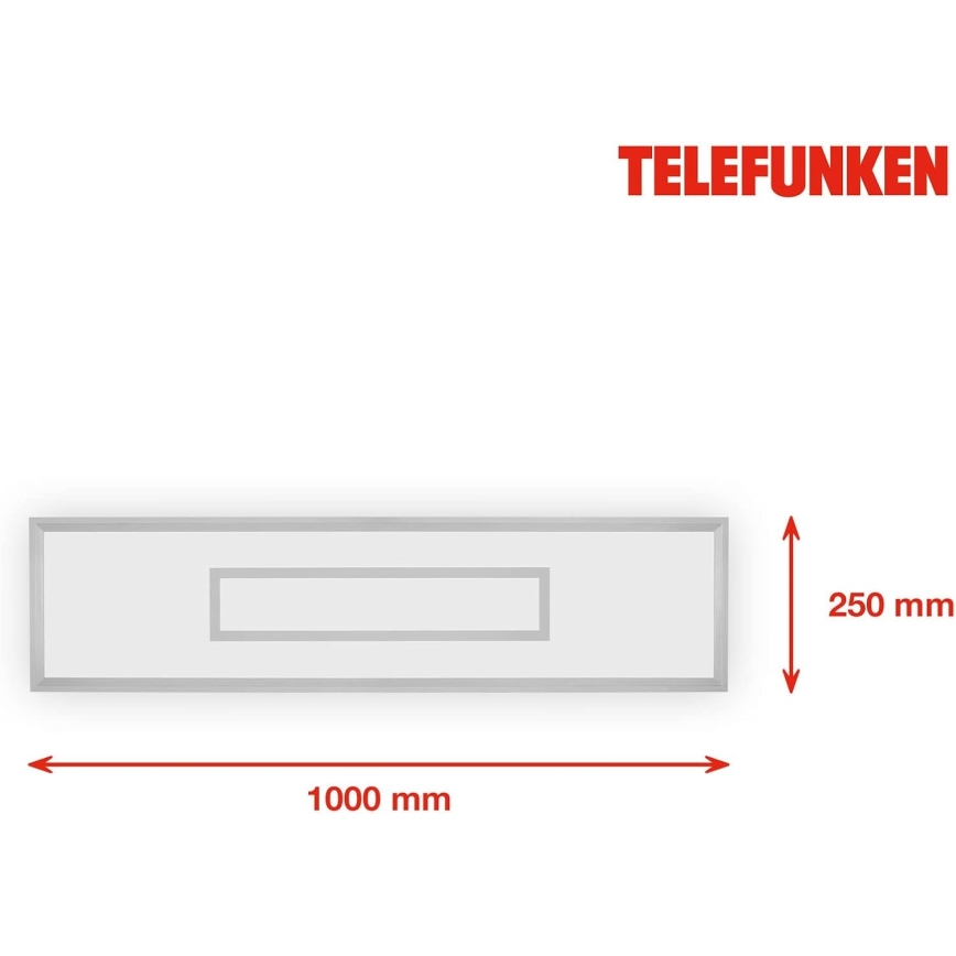 LED RGBW himmennettävä paneelivalaisin LED/20W/230V 3000-6500K 25x100 cm hopea + kaukosäädin
