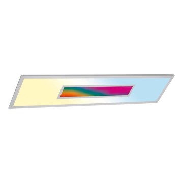 LED RGBW himmennettävä paneelivalaisin LED/20W/230V 3000-6500K 25x100 cm hopea + kaukosäädin