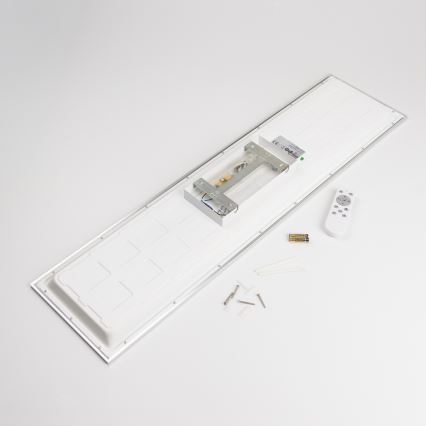 LED RGBW himmennettävä pintakiinnitteinen paneeli LED/13,5W/230V 3000-6500K 29,5x59,5 cm valkoinen + kaukosäädin