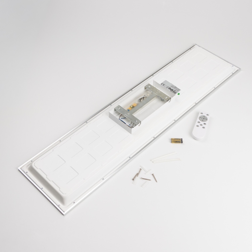LED RGBW himmennettävä pintakiinnitteinen paneeli LED/13,5W/230V 3000-6500K 29,5x59,5 cm valkoinen + kaukosäädin