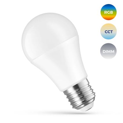 LED RGBW Himmennettävä polttimo A60 E27/13W/230V 2700-6500K Wi-Fi Tuya