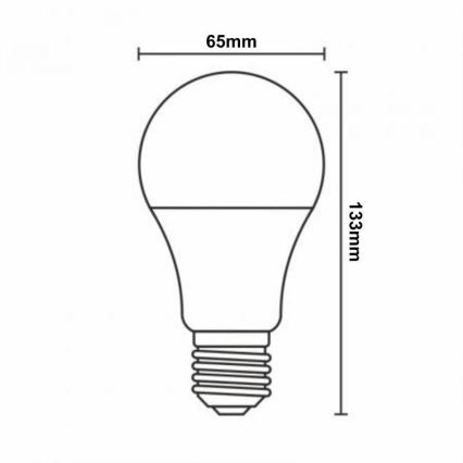 LED RGBW Himmennettävä polttimo A60 E27/15W/230V 2700-6500K Wi-Fi Tuya