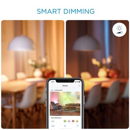 LED RGBW Himmennettävä polttimo A60 E27/8,5W/230V 2200-6500K  CRI 90 Wi-Fi + kauko-ohjaus - WiZ