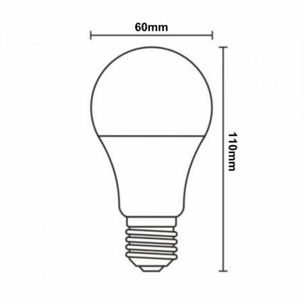 LED RGBW Himmennettävä polttimo A60 E27/9W/230V 2700-6500K Wi-Fi Tuya