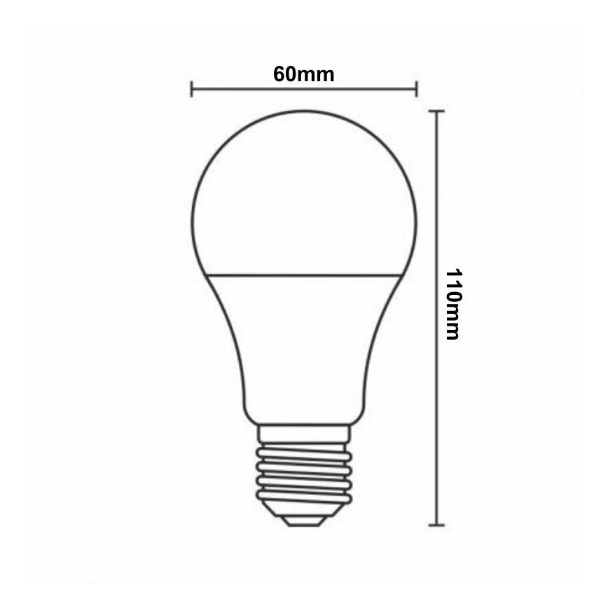 LED RGBW Himmennettävä polttimo A60 E27/9W/230V 2700-6500K Wi-Fi Tuya