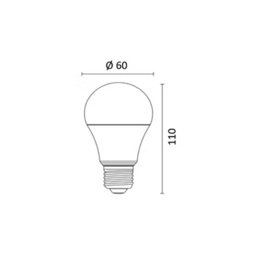 LED RGBW Himmennettävä polttimo E27/8,5W/230V 3000-6500K Wi-Fi - Reality