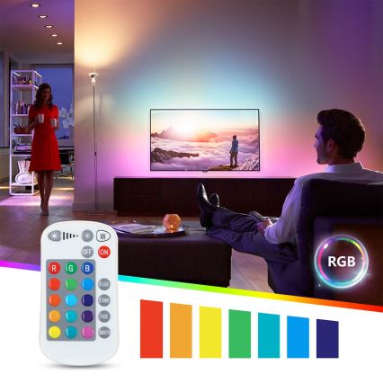 LED RGBW Himmennettävä polttimo E27/8W/230V 3000K + kauko-ohjaus - Aigostar