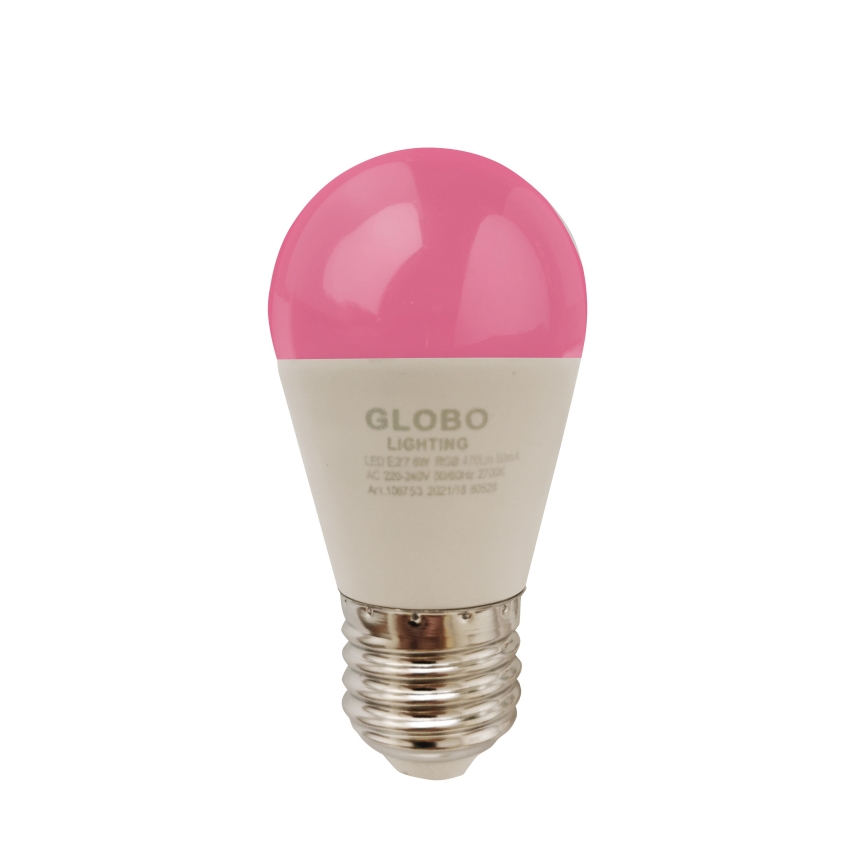 LED RGBW Himmennettävä polttimo E27/6W/230V 3000K + kauko-ohjaus - Globo