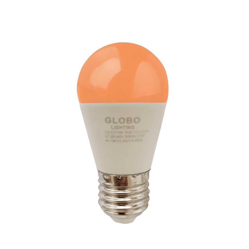 LED RGBW Himmennettävä polttimo E27/6W/230V 3000K + kauko-ohjaus - Globo