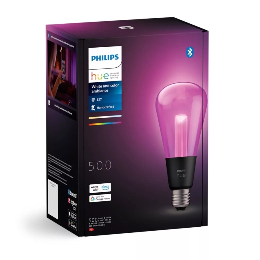 LED RGBW Himmennettävä polttimo Philips Hue White And Color Ambiance E27/6,8W/230V 2000-6500K
