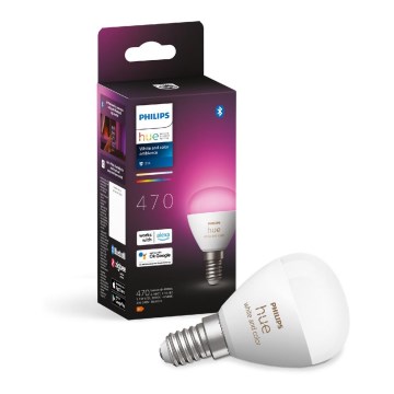 LED RGBW Himmennettävä polttimo Philips Hue White And Color Ambiance P45 E14/5,1W/230V 2000-6500K