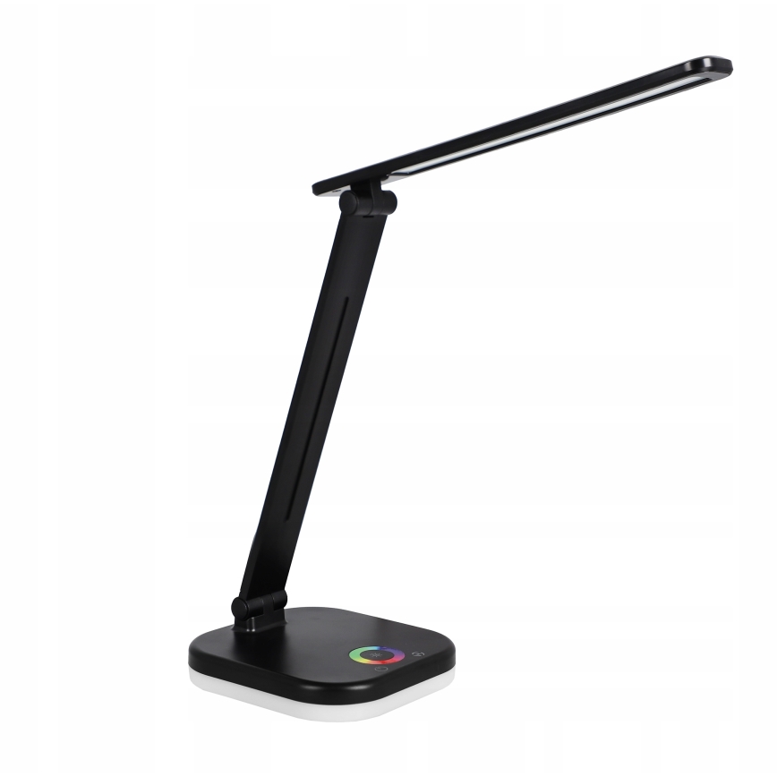 LED RGBW-himmennettävä pöytälamppu langattomalla latauksella LED/7W/5V USB musta