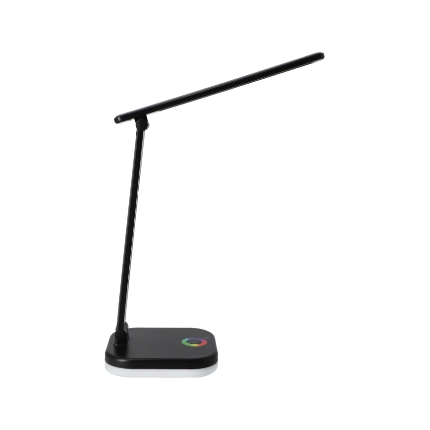 LED RGBW-himmennettävä pöytälamppu langattomalla latauksella LED/7W/5V USB musta