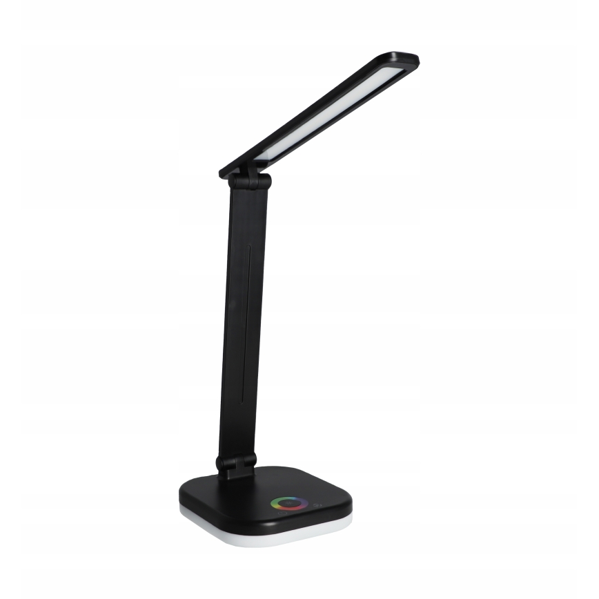 LED RGBW-himmennettävä pöytälamppu langattomalla latauksella LED/7W/5V USB musta