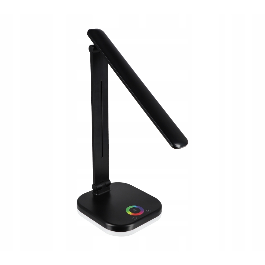 LED RGBW-himmennettävä pöytälamppu langattomalla latauksella LED/7W/5V USB musta
