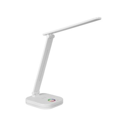 LED RGBW himmennettävä pöytälamppu langattomalla latauksella LED/7W/5V USB valkoinen