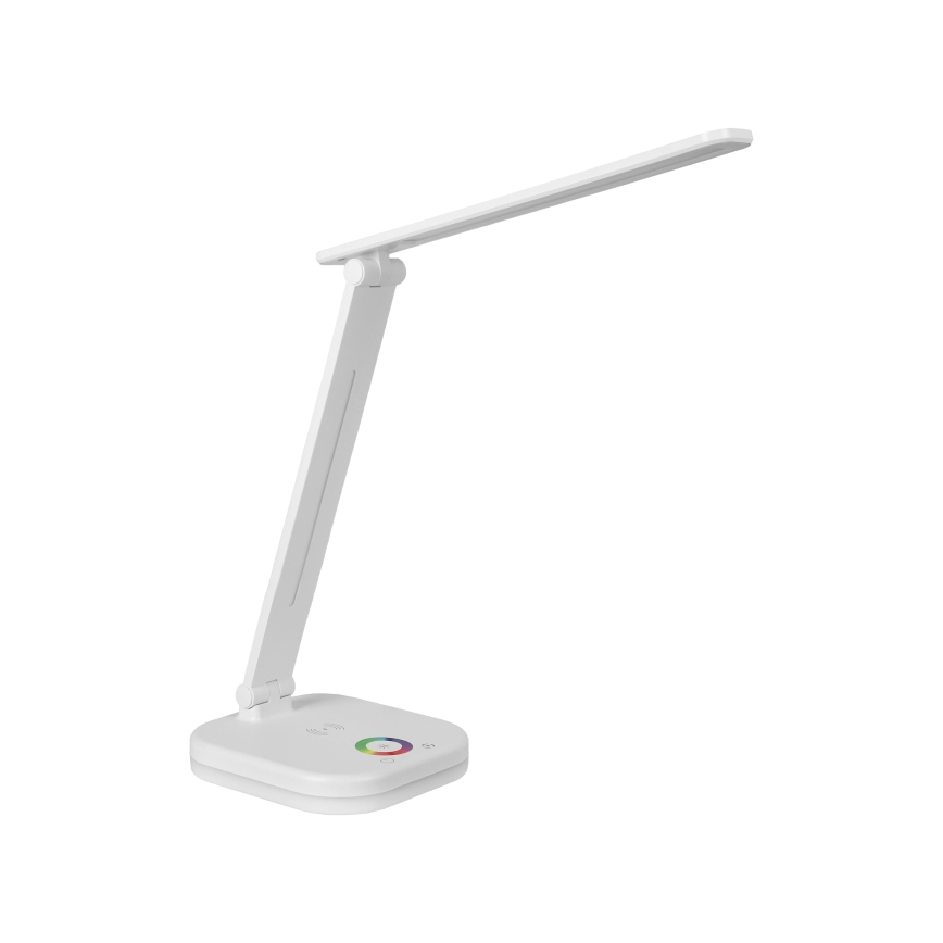 LED RGBW himmennettävä pöytälamppu langattomalla latauksella LED/7W/5V USB valkoinen