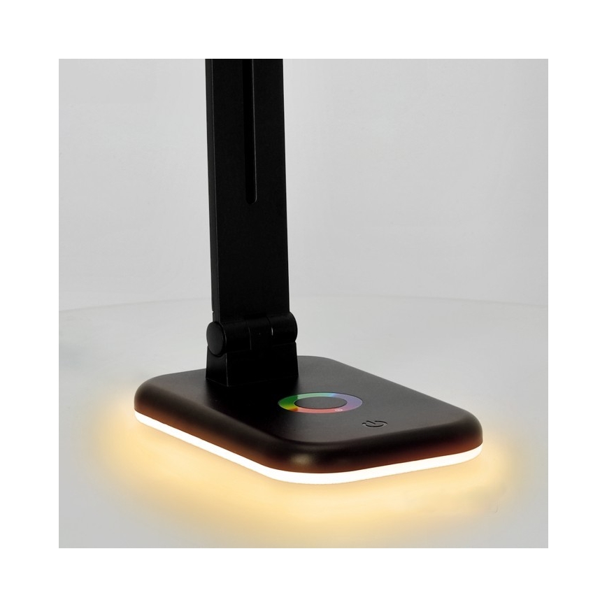 LED RGBW Himmennettävä pöytävalaisin NOBLITE LED/7W/5V 3000/4000/6500K musta