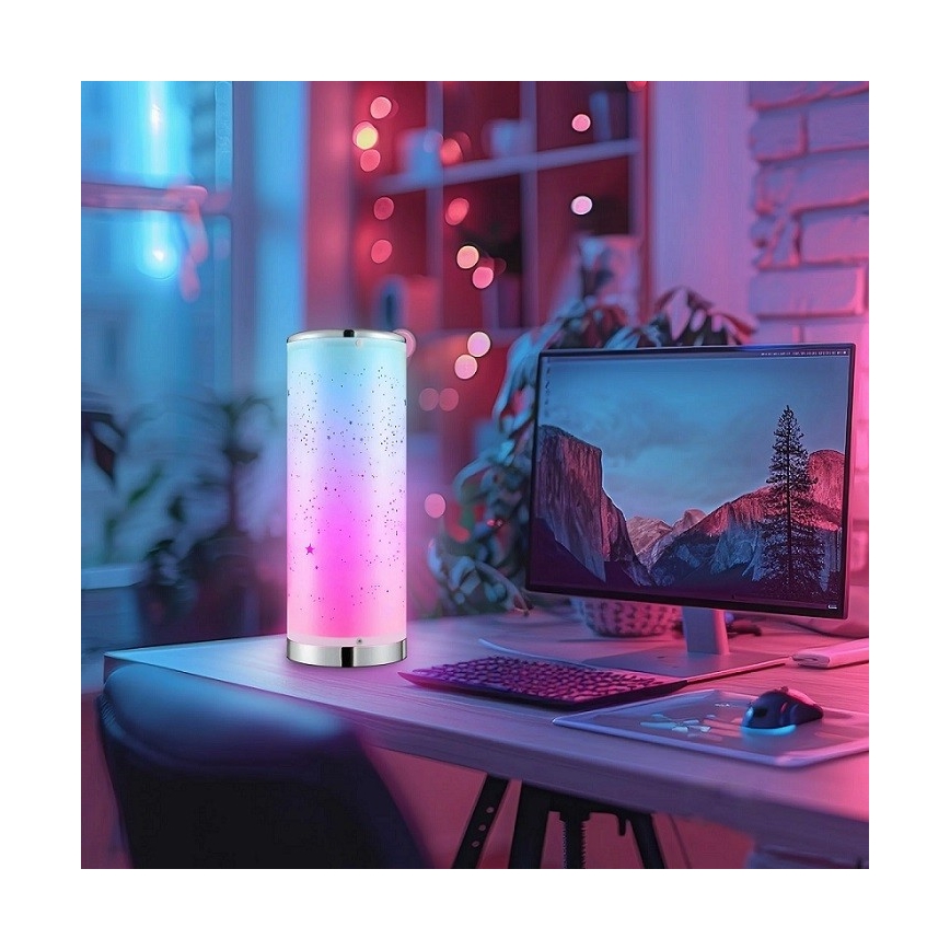 LED RGBW himmennettävä pöytävalaisin STELLA MINI LED/5W/5V + kaukosäädin