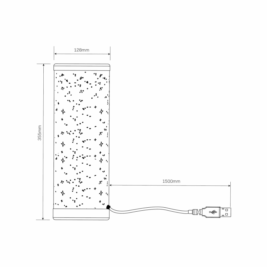 LED RGBW himmennettävä pöytävalaisin STELLA MINI LED/5W/5V + kaukosäädin