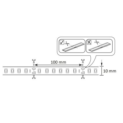 LED RGBW himmennettävä ulkokäyttöön sopiva nauha 5m LED/24W/12V IP65