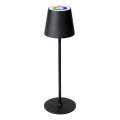 LED RGBW himmennettävä ulkokäyttöön ladattava lamppu LED/1,5W/4000 mAh 3000K IP44 musta