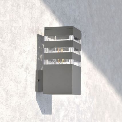 LED RGBW himmennettävä ulkoseinävalaisin TEKSAS 1xE27/9W/230V 2700-6500K Wi-Fi IP44 antrasiitti