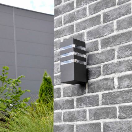 LED RGBW himmennettävä ulkoseinävalaisin TEKSAS 1xE27/9W/230V 2700-6500K Wi-Fi IP44 antrasiitti